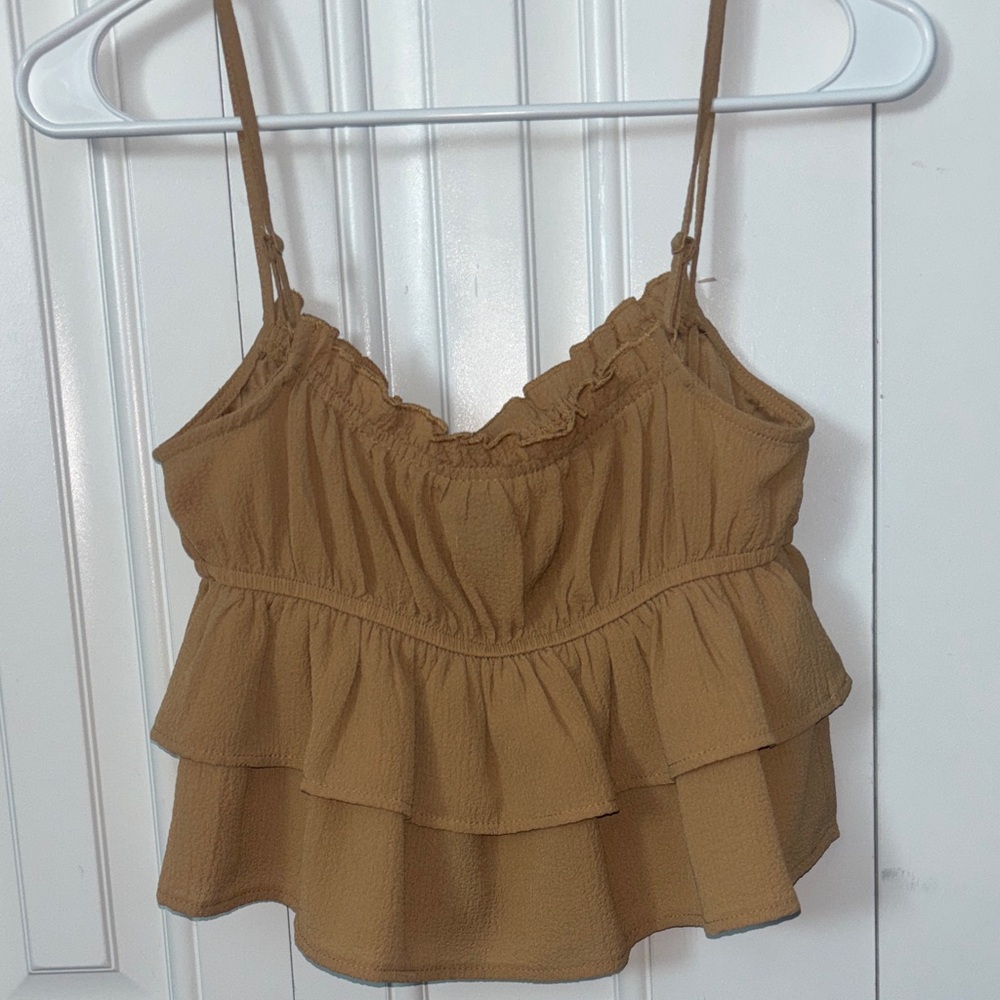 Wild Fable Tan Ruffle Camisole - Picture 2 of 4